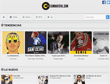 Tablet Screenshot of cumbiatotal.com